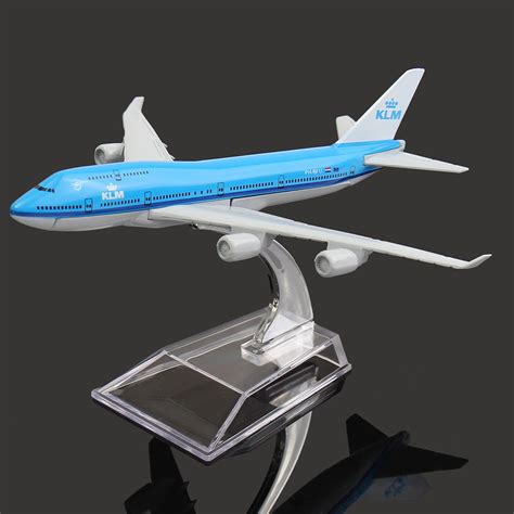 NEW 16cm Airplane Metal Plane Model Aircraft B747 KLM Aeroplane Scale Airplane Desk Toy ...