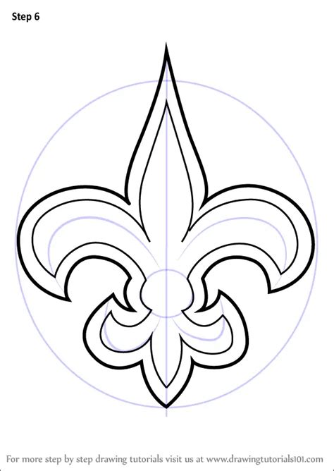 How to Draw New Orleans Saints Logo (NFL) Step by Step | DrawingTutorials101.com