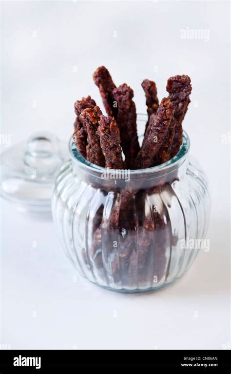 Beef Jerky Sticks Stock Photo - Alamy