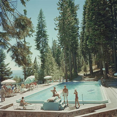 Pool At Lake Tahoe by Slim Aarons