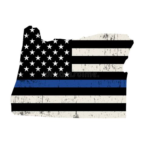 State of Oregon Police Support Flag Illustration Stock Illustration ...