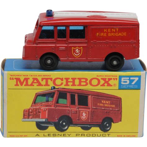 Vintage Lesney Matchbox 57c Landrover Fire Truck Mint in Mint Box from greattoys on Ruby Lane