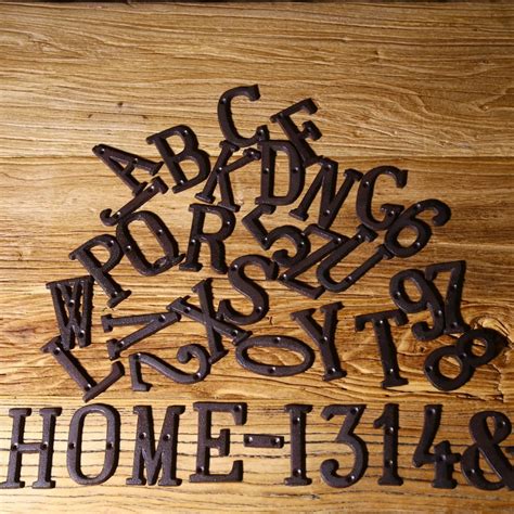 2018 Metal Letters Numbers Cast Iron Decoration House Sign Doorplate DIY Cafe Wall DC112-in ...