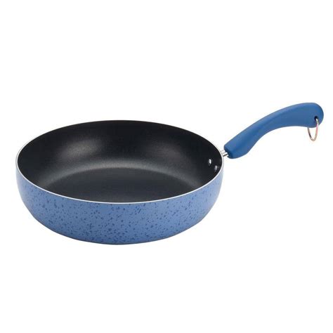 Rachael Ray 12 in. Stainless Steel Nonstick Covered Deep Skillet in ...