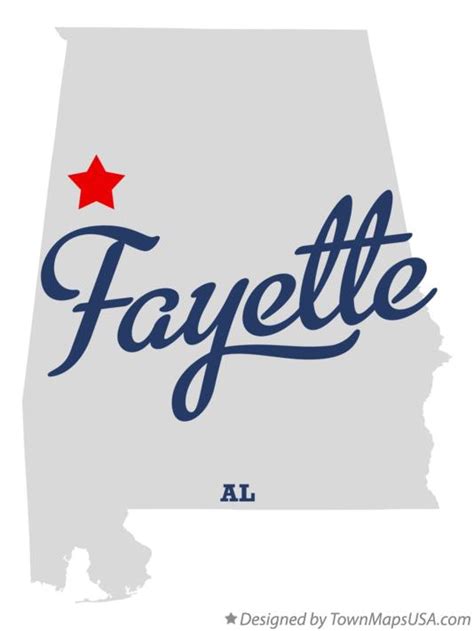 Map of Fayette, AL, Alabama