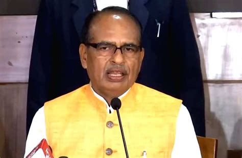 Former Madhya Pradesh Chief Minister Shivraj Singh addresses a press conference