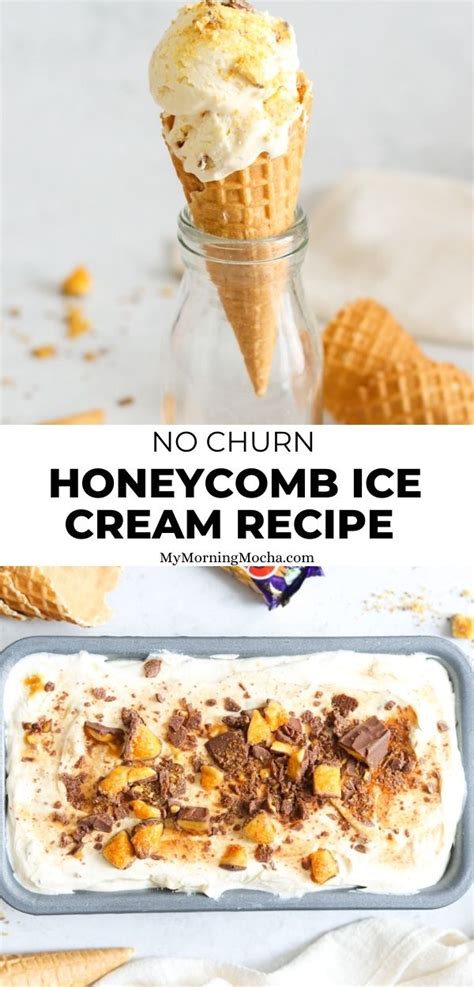 Honeycomb Ice Cream Recipe (No Churn) - My Morning Mocha