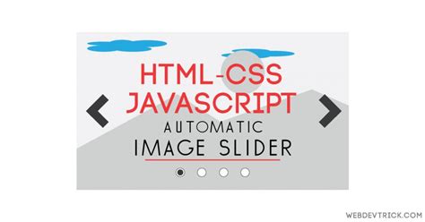 JavaScript Image Slider With HTML CSS | jQuery Automatic Slide