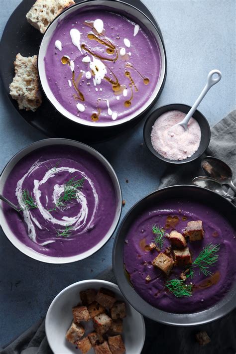 Delicious Roasted Purple Potato Soup - Wife Mama Foodie