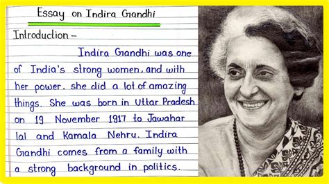 Essay on Indira Gandhi in English, Write an Essay on Indira Gandhi, Indira Gandhi par English ...