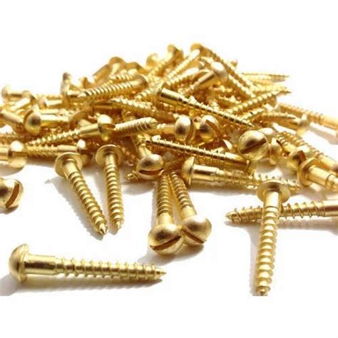 Brass Round Head Wood Screw at Rs 450/kilogram | पीतल का गोल हेड स्क्रू in Jamnagar | ID ...