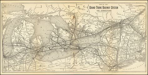 Map Of The Grand Trunk Railway System And Connections, 51% OFF