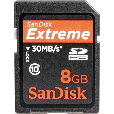 SanDisk 8GB Extreme SDHC Class 10 Memory Card SDSDX3-008G-A31