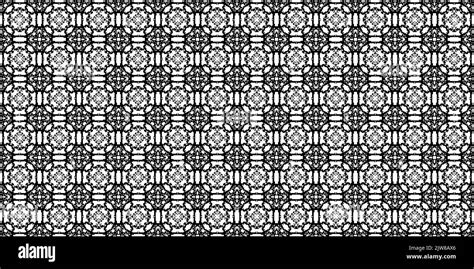 Monochrome geometric grid Pixel Art style background Modern black and white abstract mosaic ...