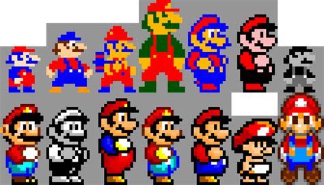 Every Mario Sprite (Arcade, NES, GB, SNES, GBA) | Pixel Art Maker