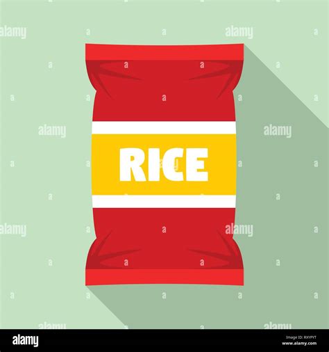 Red rice package icon. Flat illustration of red rice package vector icon for web design Stock ...