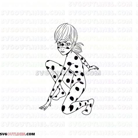 Miraculous Ladybug Angie Nasca Outline Svg Dxf Eps Pdf Png Images ...