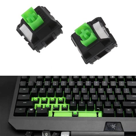 2Pcs Razer Green RGB SMD Switches 3 Pin for Razer BlackWidow Lite Gaming Mechanical Keyboard ...