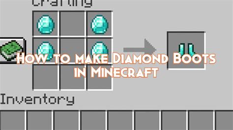 How to make Diamond Boots in Minecraft - Pillar Of Gaming