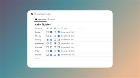 Minimal Notion Habit Tracker Template: Weekly, Monthly with Icons Design (2023) | Landmark Labs