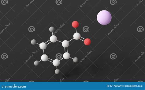 Sodium Benzoate Molecule, Molecular Structure, Food Preservative E211 ...