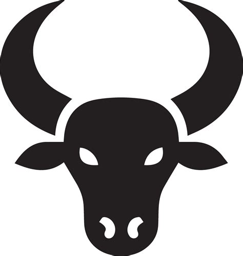 Bull Horn Vector silhouette black color, A Bull Horn Icon vector ...