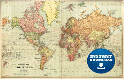 Very Old Map Of The World