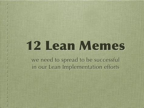 12 Lean Memes