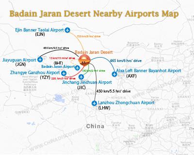 Badain Jaran Maps, Badain Jaran Desert Maps 2025