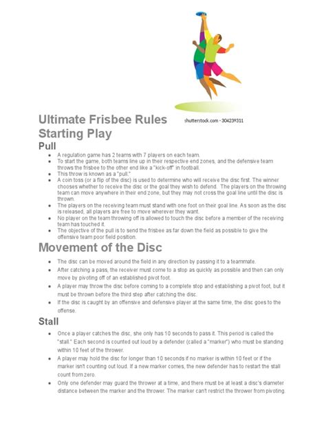 Ultimate Frisbee Rules | PDF | Leisure | Rules