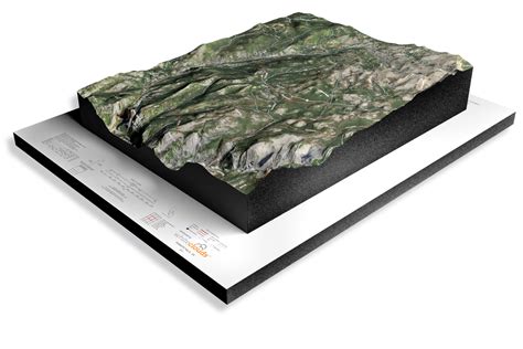 Yosemite National Park-Yosemite Falls, 2021, 3D Raised Relief USGS Satellite Map