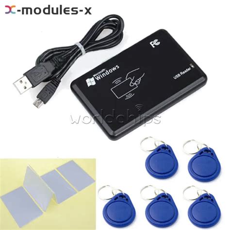 SMART USB RFID IC/ID Card Reader NFC Read 13.56MHz 125KHz + Card + Key Tag $1.16 - PicClick