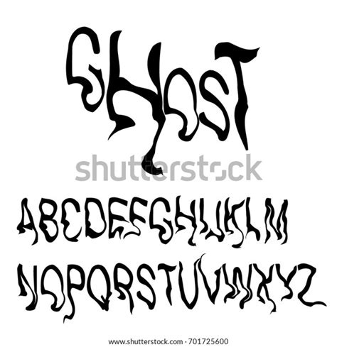 Halloween Fontghost Font Stock Vector (Royalty Free) 701725600