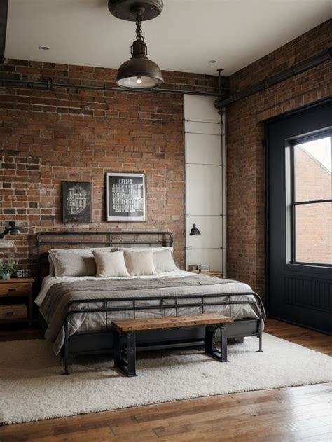 Urban Chic: Industrial Bedroom Ideas in 2024 | Industrial style bedroom ...