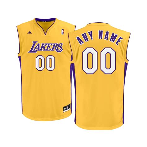 adidas NBA LA Lakers Youth Custom Replica Basketball Jersey - Gold