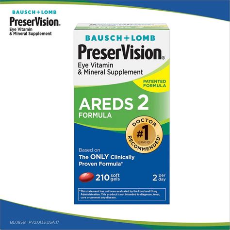 PreserVision AREDS 2 Formula, 210 Soft Gels | Eye vitamins, Food ...