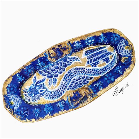 Plate painting tutorial Chinese dragon plate tutorial (3) | Jewels of Sayuri