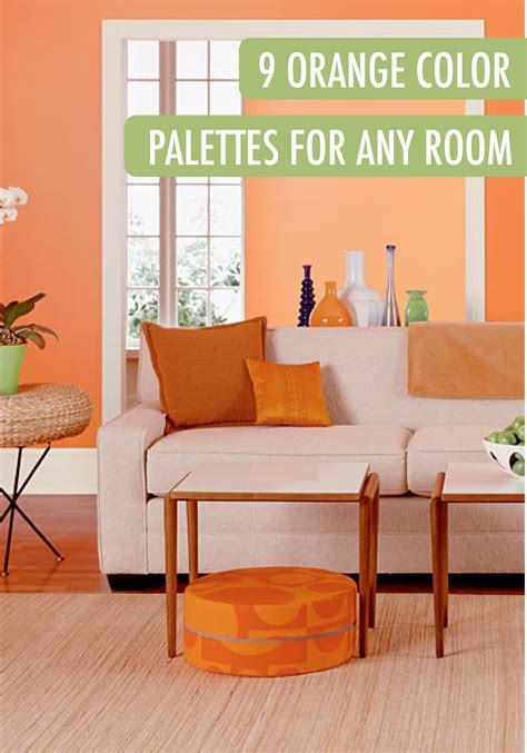 Orange Painted Room Design Inspiration and Project Idea Gallery | Behr | Living room orange ...