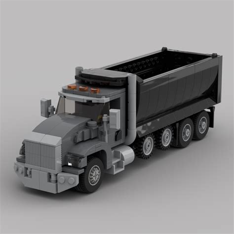 LEGO MOC Kenworth T800 Dump truck (Black-Grey) by SpeedHunCreations | Rebrickable - Build with LEGO