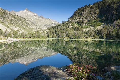 Scenic View of a Placid Lake Across the Mountains · Free Stock Photo