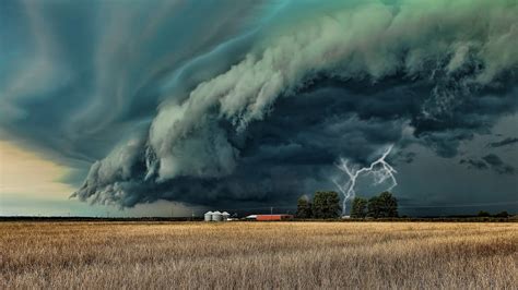 photography, Nature, Landscape, Supercell, Lightning, Farm, Storm ...