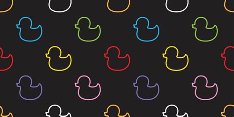 Duck Rubber Seamless Pattern vector isolated Background Wallpaper ...