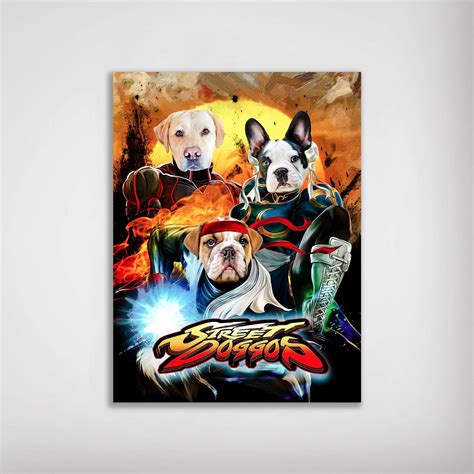 Street Doggos' Personalized 3 Pet Poster - Art Hoodie