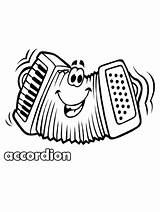 Accordion coloring pages sketch template