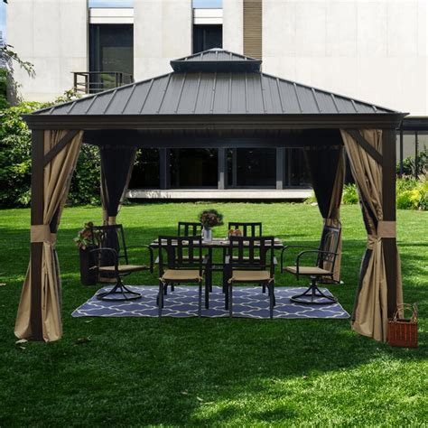 Kozyard Alexander 12 Ft. W X 12 Ft. D Steel Hard Top Patio Gazebo & Reviews | Wayfair.ca