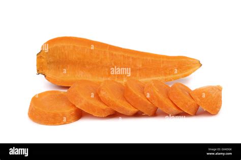 carrot slices isolated on white background Stock Photo - Alamy