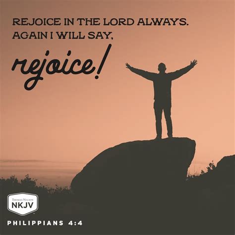 Rejoice in the Lord always. Again I will say, rejoice! | Bible verses, Nkjv, Philippians