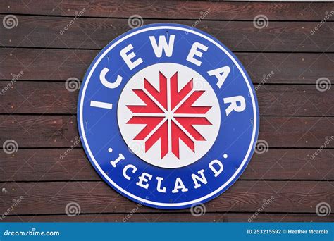 Icewear Iceland Brand Logo As Facade Sign on Wooden Wall Editorial ...