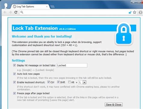 Lock Tab Prevents Accidentally Closing Important Tabs [Chrome]