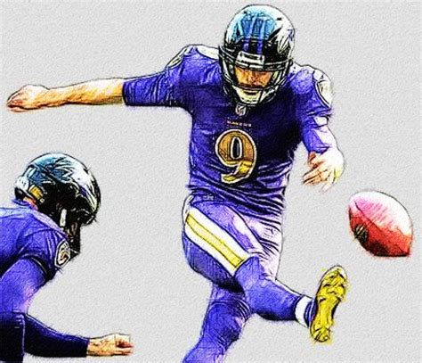 Baltimore Ravens K Justin Tucker | Football illustration, Nfl ...